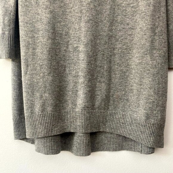 Diane Von Furstenberg Sweater Dress Size P (Small) Gray Ribbed Knit Round Neck - Picture 13 of 16